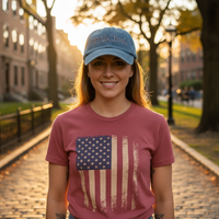 Load image into Gallery viewer, We the People – Vintage Cap (Red, White &amp; Blue)